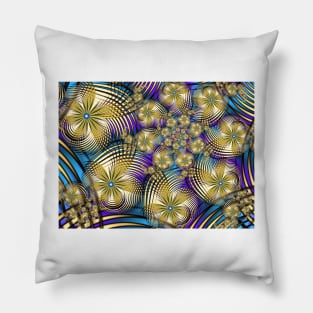 Spinning Floral Pattern Pillow