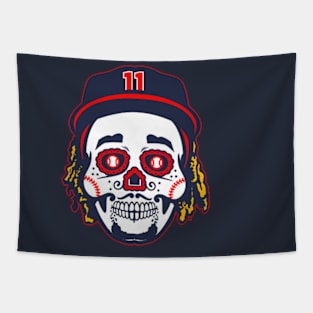 Jose Ramirez Sugar Skull Tapestry