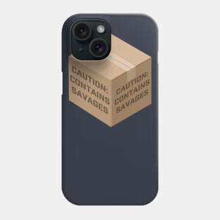 Savages in the Box Baseball Quote Phone Case