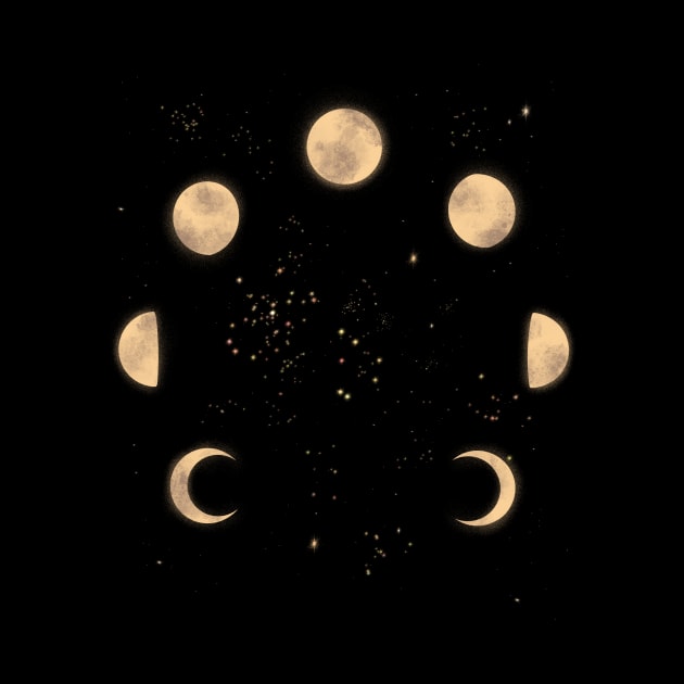 Moon Cycle Lunar Phases Astrology Design by UNDERGROUNDROOTS