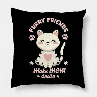 Cat Lovers Mothers Day Gift Pillow