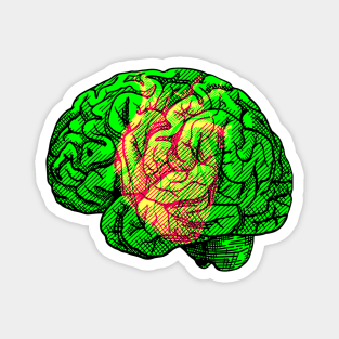 Brain&Heart Interactive Magenta&Green Filter T-Shirt #2 By Red&Blue Magnet