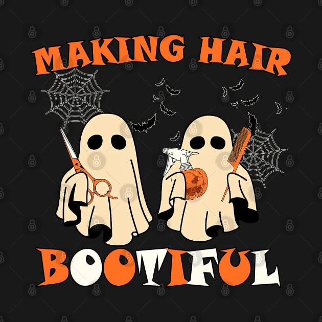 Making Hair Bootiful Funny Scary Ghost Hairdresser Halloween by Rene	Malitzki1a