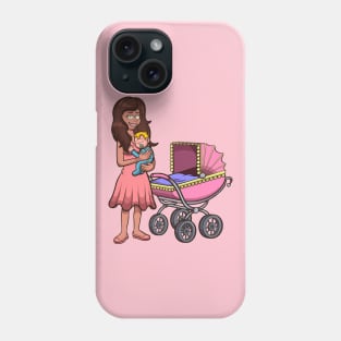 Cartoon Mom With Baby Phone Case