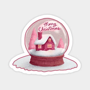 Snow Globe Merry Christmas Magnet