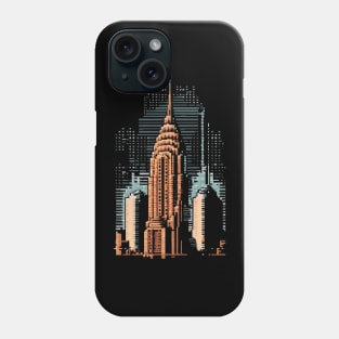 Chrysler Building Pixel Art Phone Case