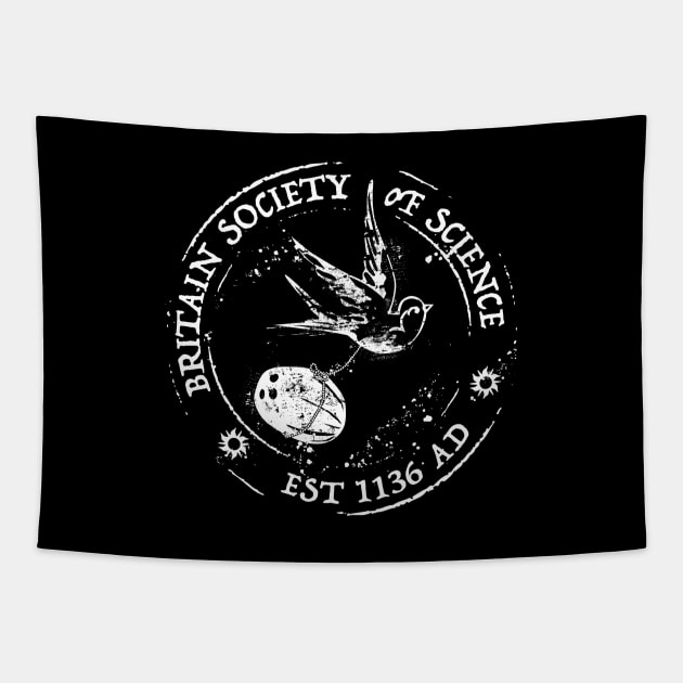 Holy Grail - Britain Society of Science Tapestry by Barn Shirt USA