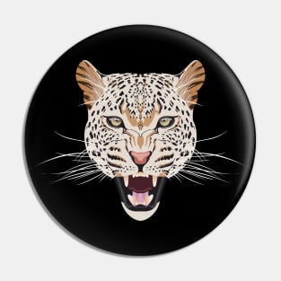 Leopard Face, Wild Animal Pin