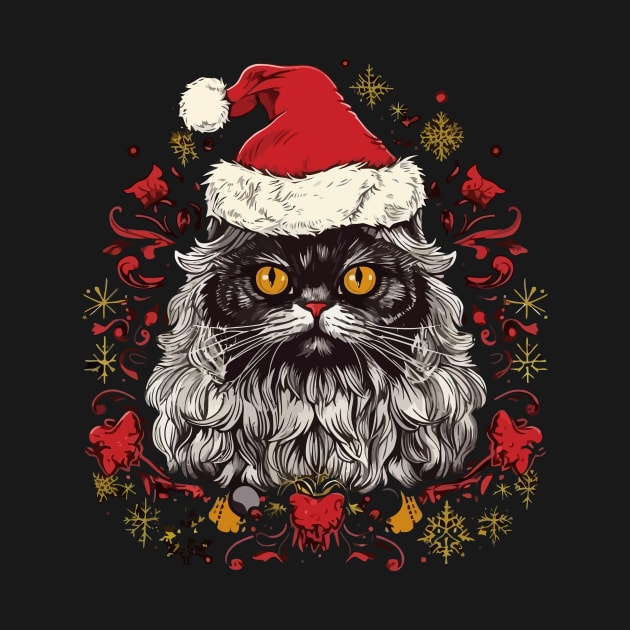 Persian Cat Christmas by JH Mart