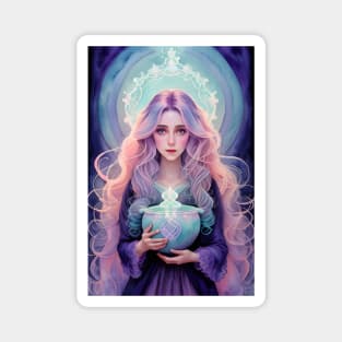 Fantasy pastel witch queen Magnet