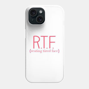 resting tired face Phone Case