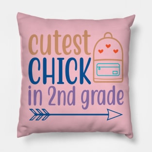 Cutest chick in 2nd Grade Pillow