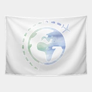 Watercolor World Tapestry