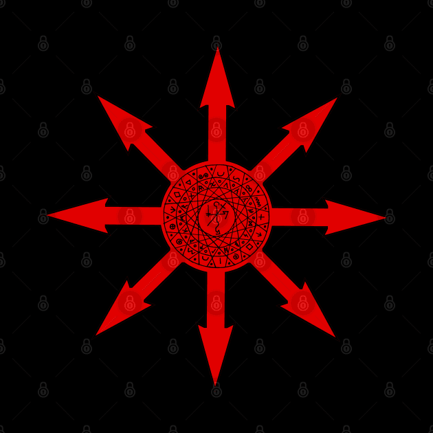 8 Pointed Chaos Star - Chaos Magick Symbol (RED) by Occult Designs