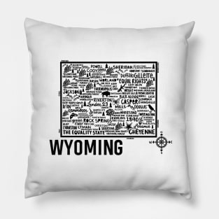 Wyoming Map Pillow