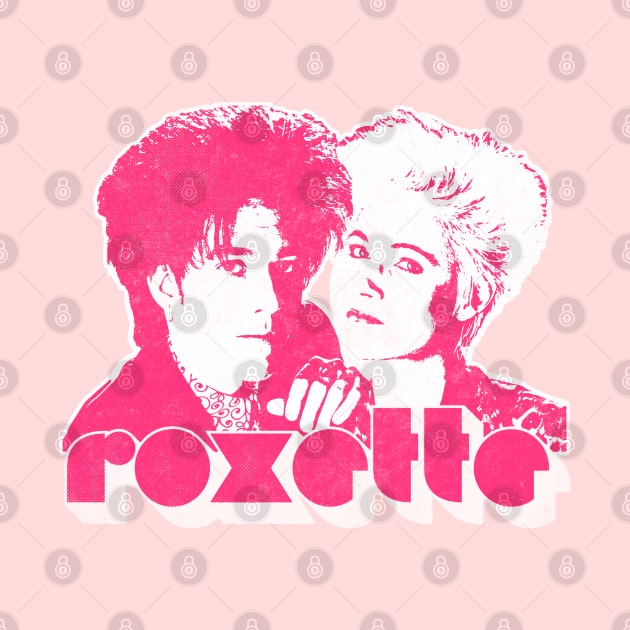 Roxette / Faded Style  Distressed 90s Aesthetic Fan Design by DankFutura