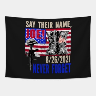 Say Their Names Joe Names Of Fallen Soldiers 13 Heroes Vintage Tapestry