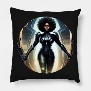 Black Beauty: Sci-Fi Style T-Shirt Pillow