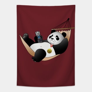 Panda - Medal Gold, animal, Lazy, Nature Lovers, Panda gifts for girls, sneezing panda, zoo, Tapestry