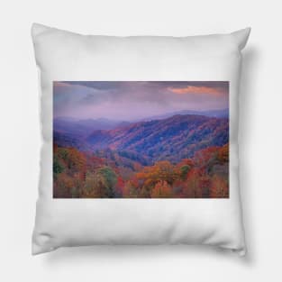 Autumn Deciduous Forest Great Smoky Mountains National Park Pillow