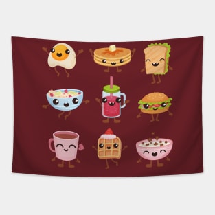 breakfast food collection Tapestry