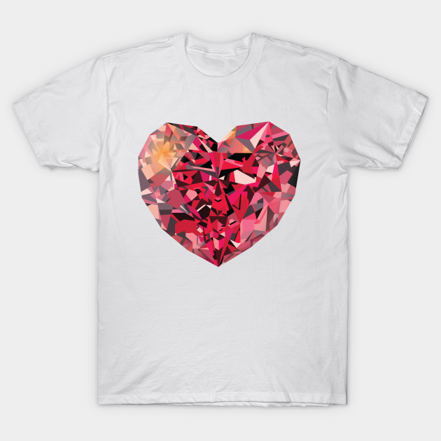 Heart Gem - Heart - T-Shirt | TeePublic
