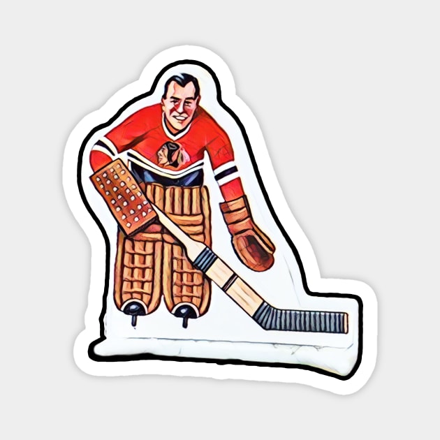 Coleco Table Hockey Players -Chicago Blackhawks Goalie Magnet by mafmove