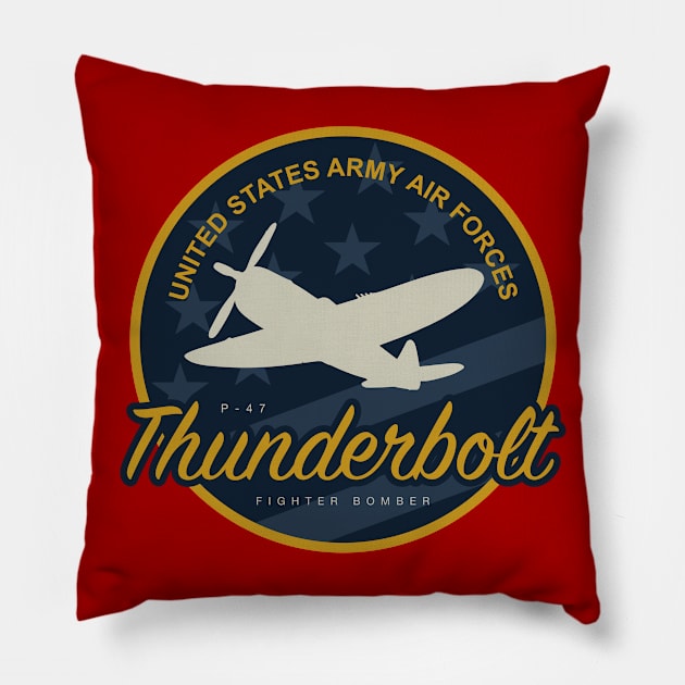 P-47 Thunderbolt Pillow by Tailgunnerstudios