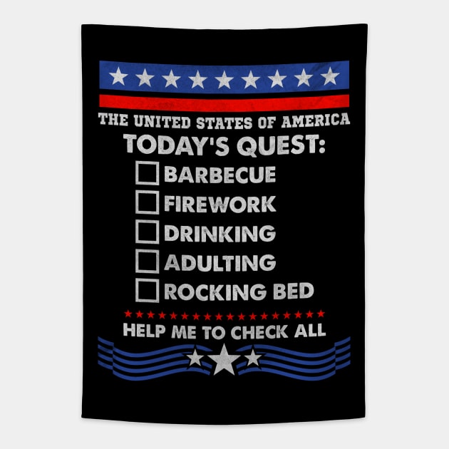 Today's Quest | 4th Of July Tapestry by POD Anytime