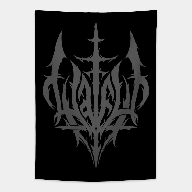 Waifu (gray) Tapestry by BlackMetalStar