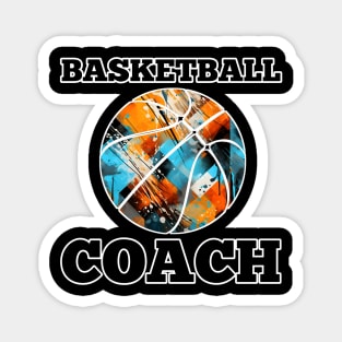 Basketball Coach - Retro Distressed Grunge Magnet