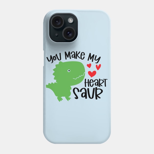 You Make My Heart Saur Phone Case by busines_night