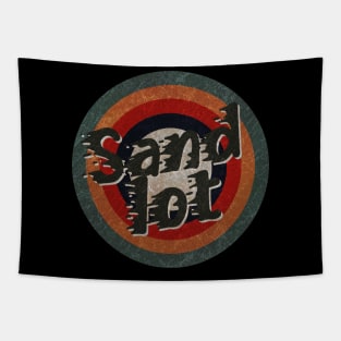 Retro Color Typography Faded Style Sandlot Tapestry