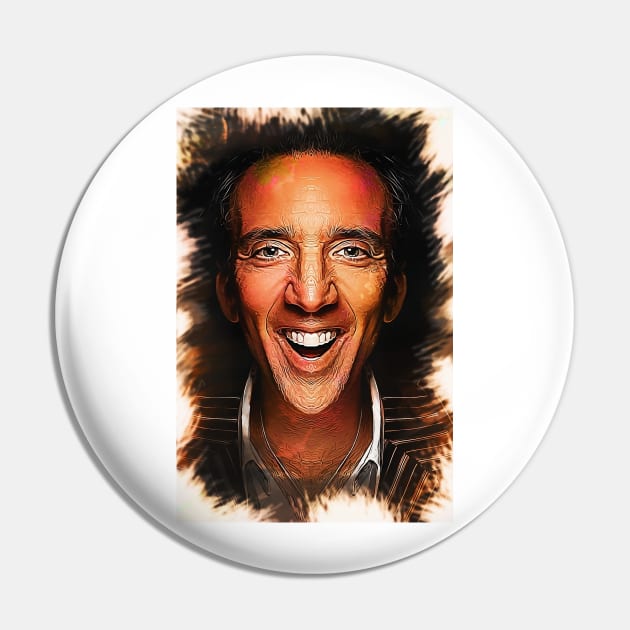 Nicolas Cage - Caricature Pin by Naumovski