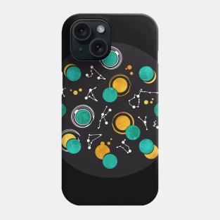 Great Total Solar Eclipse II // teal moons Phone Case