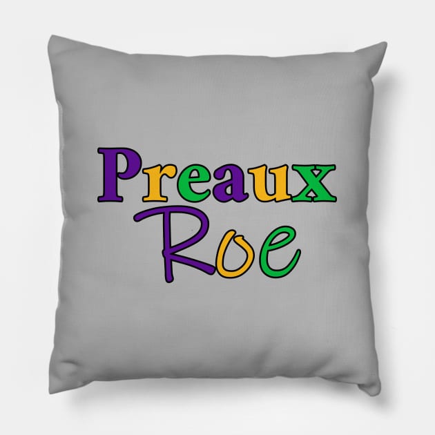 Preaux Roe - Mardi Gras Theme Pillow by ObscureDesigns