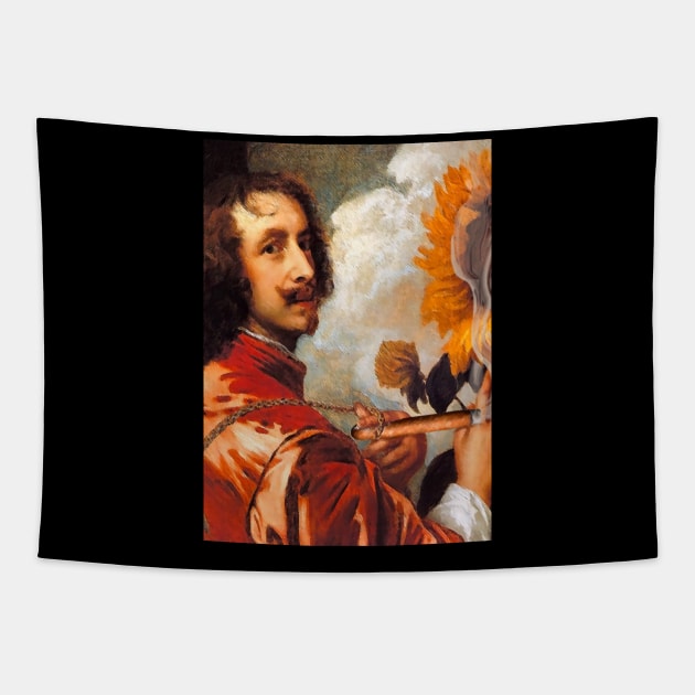 Holy Smokes! Renaissance Art Tapestry by BullShirtCo