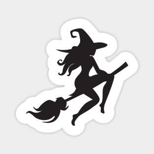 Witch Riding Broom Magnet