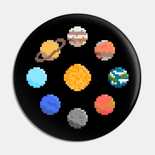 Pixel Planets Pin