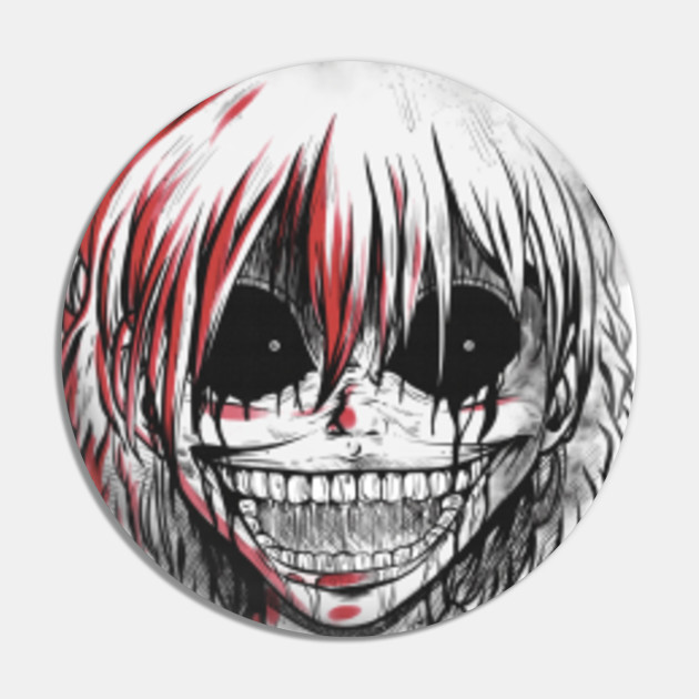 Bloody Horror Smile Anime Character Creepy Halloween - Bloody Face -  Sticker | TeePublic