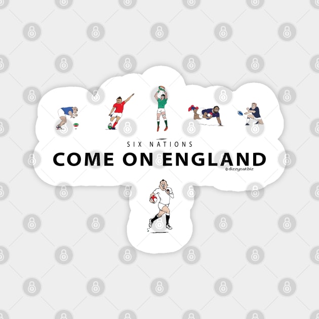 Six Nations rugby - Come on England Magnet by dizzycat-biz