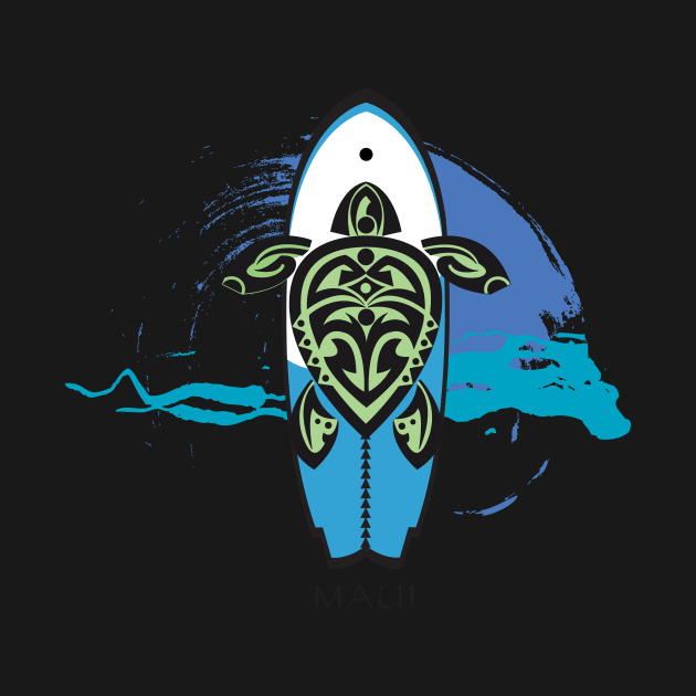 Tribal Turtle Tattoo Surf's Up / Maui by srwdesign