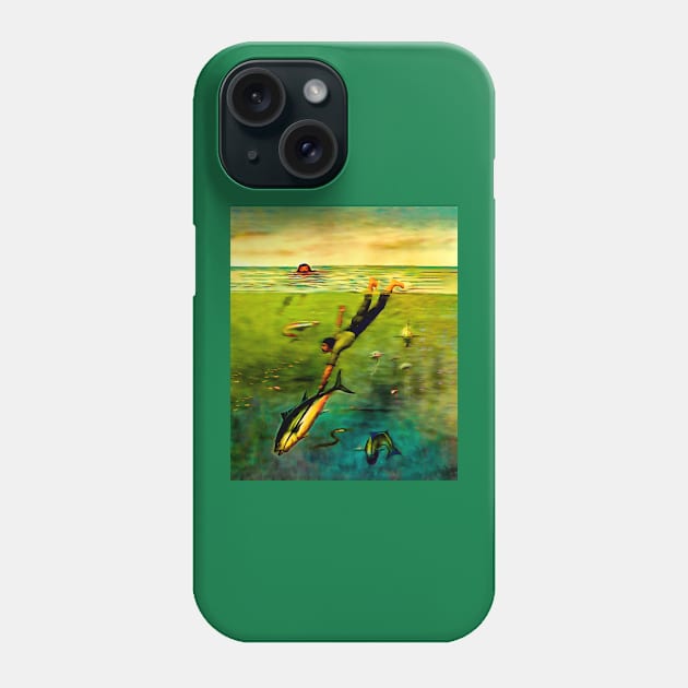 Catching a Bluefin Tuna Phone Case by PictureNZ