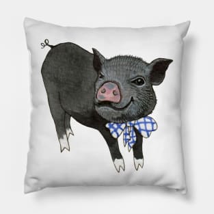 Black piglet Pillow