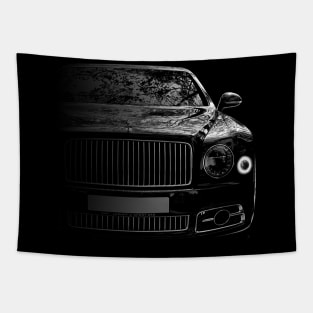 Bentley Mulsanne Speed  Black And White Cars Form Tapestry