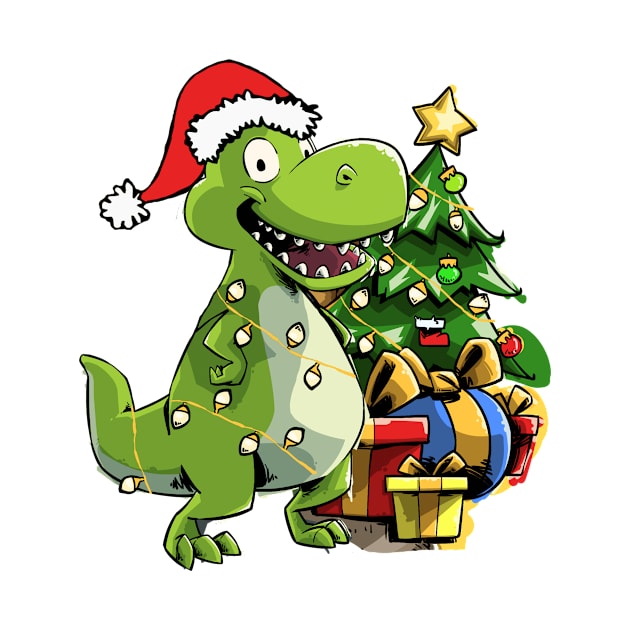 Christmas Dinosaur T Rex Tyrannosaurus Funny by iHeartDinosaurs