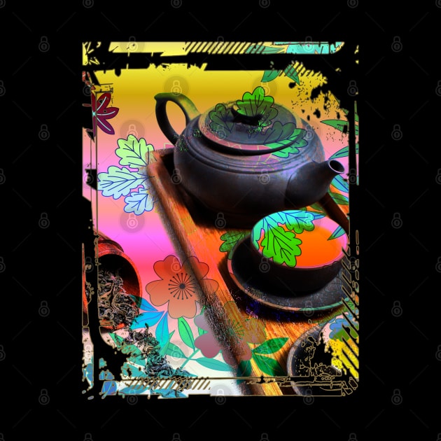 Japan Tea Ceremony Collage Art 99 by dvongart