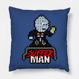 Retro 8-Bit horror gaming by Slasher Man! SUFFER MAN! Pillow