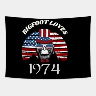 Bigfoot loves America and People born in 1974 Tapestry