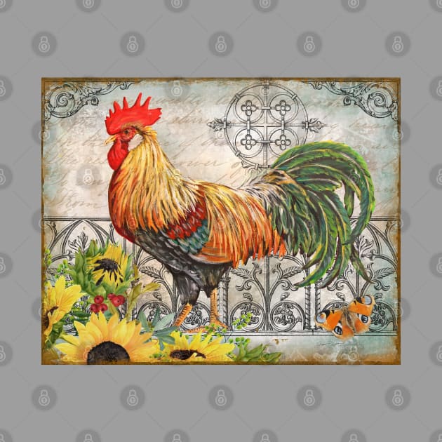 Ironwork Rooster A by Jean Plout Designs